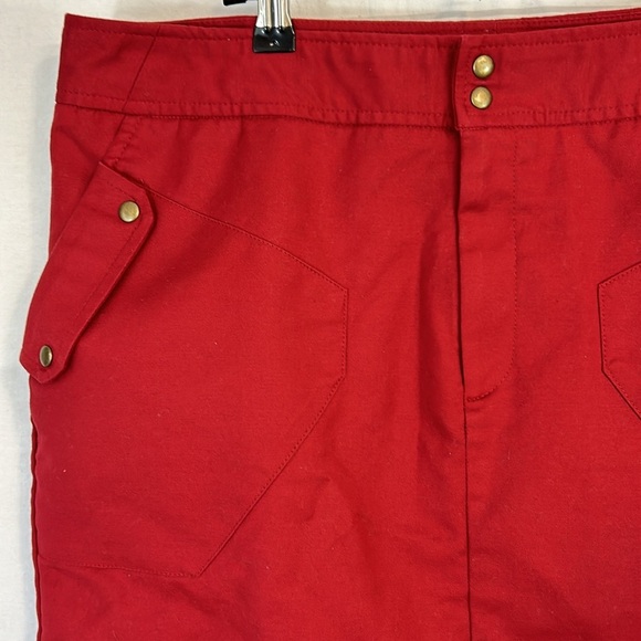Worthington Red Skirt with 2 Front Pockets Size 18 - Picture 2 of 5